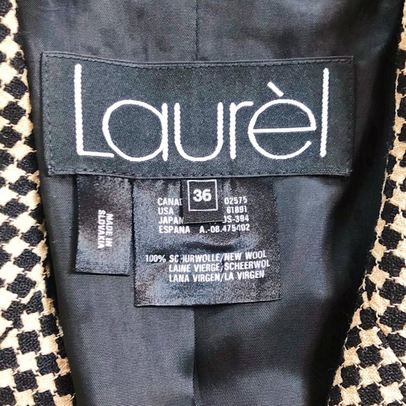 Vintage Laurel Escada Houndstooth Blazer size 36 - Picture 9 of 10
